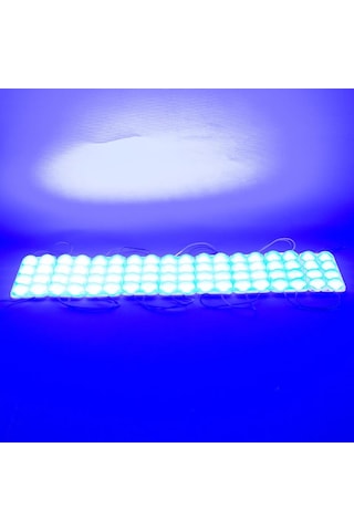 12v Modul Lamba 8-ledli Camlı Kablolu Mavi 100 47 Mm