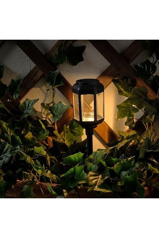 Ikea Solvınden Led'li Güneş Enerjili Aydınlatma, Şeffaf Siyah, 41 Cm