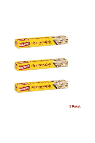 Koroplast Yağlı Fırın Tepsi Pişirme Kızartma Kağıdı Kesimsiz 8 Metre 3 Kutu