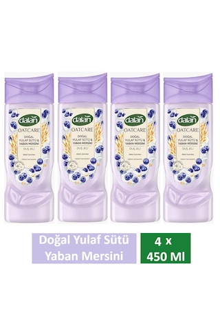 Dalan Duş Jeli Oatcare Yulaf Sütü Ve Yaban Mersini 450 Ml X 4 Adet