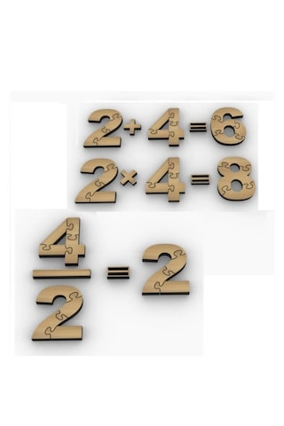 Mdf Oyun Puzzle Rakamlar Çocuklar Için Boyanabilir Matematik Seti