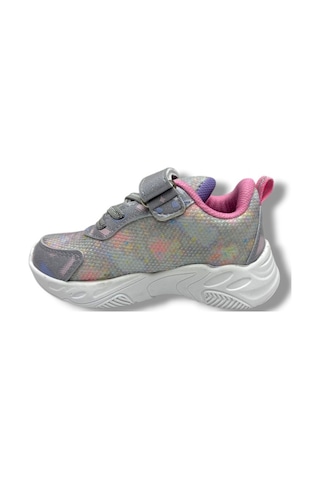 Cakgo Kuromi 724-26 Anorak Parlak Deri Anatomik Kız Çocuk Sneaker Gri Pembe 26-30 Gri