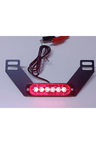 Mikron Devre M6 - Plakalık Altı 18 Modlu Led Lamba Metal Braketli Kolay Bağlantı Konnektörlü F1 Stop Çakar Seçenekler
