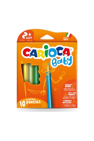 Carioca Baby Jumbo Üçgen Bebek Kuru Boya Kalemi 10'lu