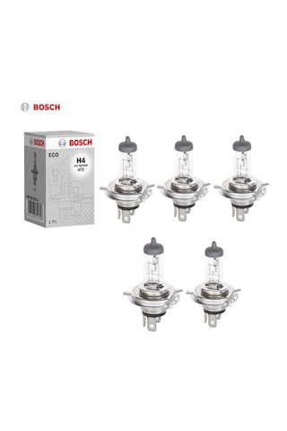 5 Adet Bosch H4 Soket 55w 12 Volt Sis Far Ampülü Beyaz