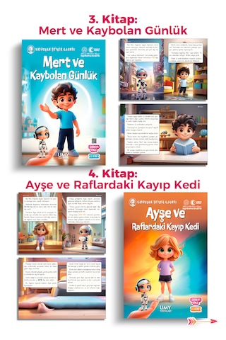 Umy Yayınları Kaybolan Şeyler Ajansı 10'lu Kitap Seti - Çocuklar İçin Problem Çözme Ve Dikkat Geliştiren Hikayeler