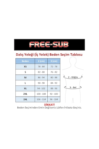 Free-Sub 3Mm Başlıklı Dalış Yeleği - (Iç Yelek) Çok Renkli