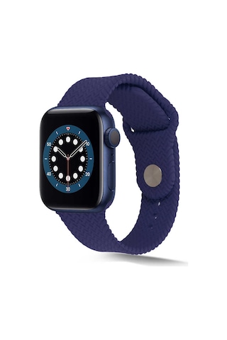 Ekılıf - Apple Uyumlu Watch 44mm - Kordon Silikon Kordon Krd-37 - Pembe
