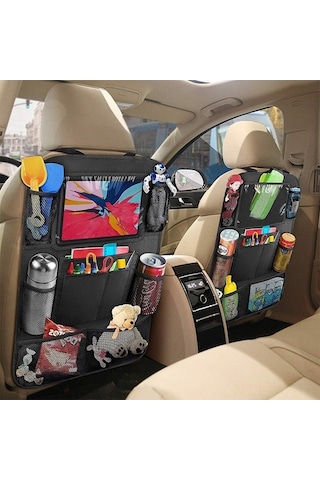 Novahub Araba Koltuğu Depolama Çantası, Çocuk İçin Anti-vurmalı Pad, Asma Çanta, Yerleşik Raf, İpad Sırt Çantası