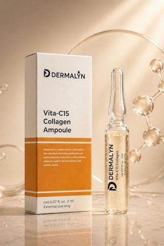 Dermalyn 5 Adet Kolajen Artırıcı C Vitamini Cilt Aydınlatıcı Leke Karşıtı Ampul Serum Dermaroller Dermapen