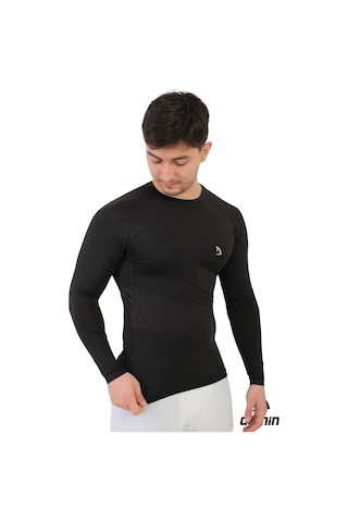 Hnc Sport Erkek Uzun Kol Compression Fitness Gym Body Tshirt Si Yah