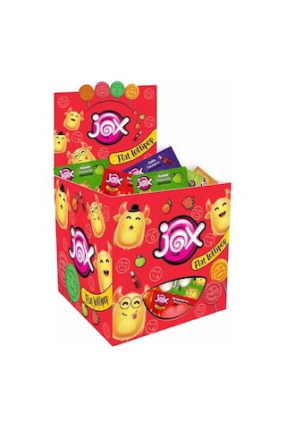 JOX FLAT; Kabartmalı Yüz İfadeli Çilek,Kola,Şeftali,Elma Aromalı
