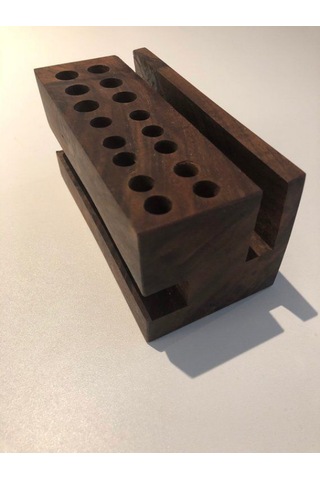 Masif Ceviz Ağacı Masaüstü Düzenleyici - Çok Gözlü Kalemlik