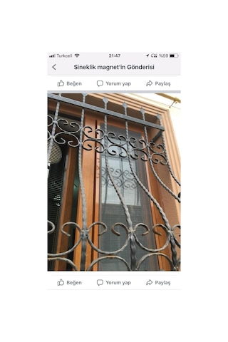 Sabit Klips Geçme Sineklik. Montaj Kolay.