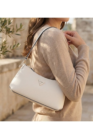 Guess Noelle Kadın Çapraz Askılı Çanta Hwzg9672730 Ekru
