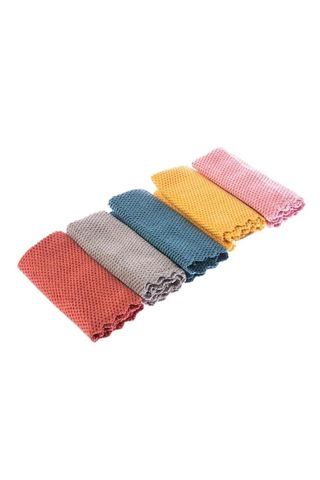 Mikrofiber Cam Ve Yüzey İz Bırakmayan Temizlik Bezi 5 Adet