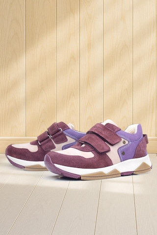 Rakerplus Hakiki Deri Bordo Pembe Metal Detaylı Kız Çocuk Sneakers Ayakkabı Bordo