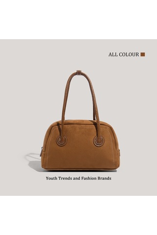 Charhp&kejnt Retro Bowling Çantası Sonbahar Ve Kış Süet El Tipi Boston Çantası Her Türlü Maça Uygun Seyahat Çantası Diğer Çok Renkli