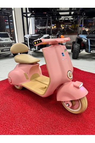 Oyuncaksepeti Vespa Akülü Motor 12 Volt 2-5 Yaş Pembe