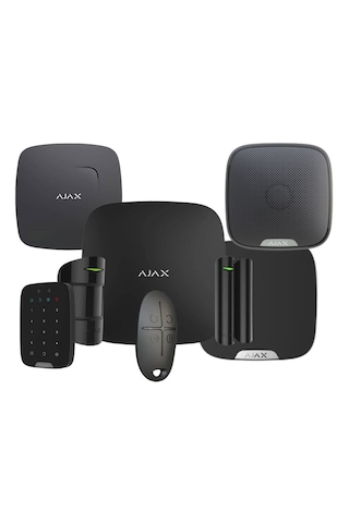 Hub Kit Kablosuz Alarm Seti Duman Isı Co Karbonmonoksit Dedektörü Keypad Dış Siren Dahil Siyah