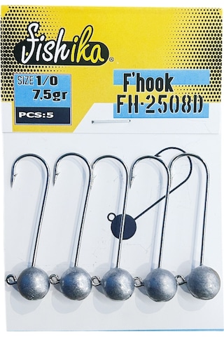 Fishika 2508 1/0 7,5gr Jig Head