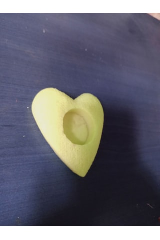 Kırılmaz Kalpli Fosforlu Epoksi Mumluk Küpe Zincirli Kolye Seti Yeşil