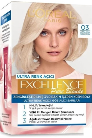 Excellence Creme Saç Boyası - 03 Ultra Açık Küllü Sarı