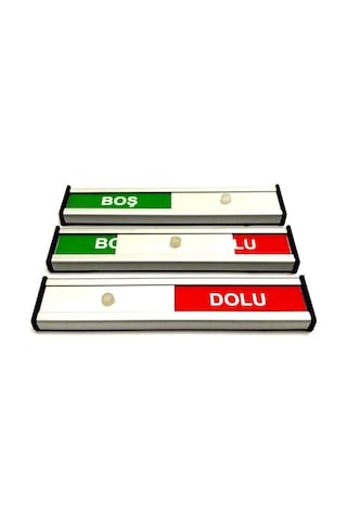 Boş - Dolu Tabelası Kapı Isimliği Yönlendirme Levhası Sürgülü