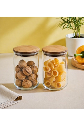 Selka Home Liya 1000 Ml. 2'li Kavanoz Şeffaf