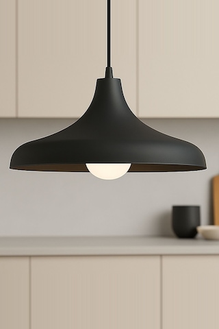 Aura Metal Tekli Siyah Sarkıt Avize Retro Rustik Model Avize