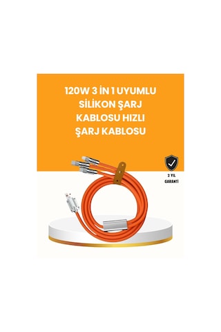 Çoklu Cihaz Dostu 120 W Hızlı Şarj Kablosu Tek Kablo İle Her Cihaz Elinizin Altında Standart