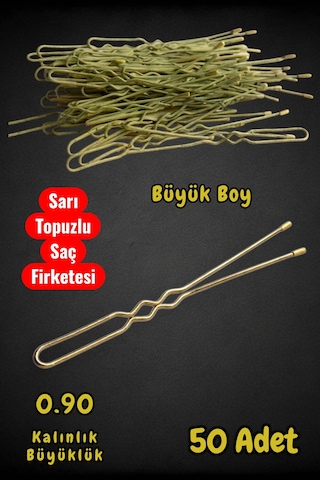 Technow Sarı 7 Cm Küçük Topuzlu Saç Firketesi Toka 0.90 Sarı Sarı