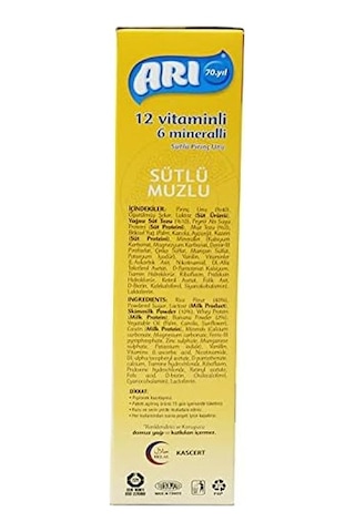 Arı Mama 12 Vitaminli 6 Mineralli Sütlü Muzlu 250 G