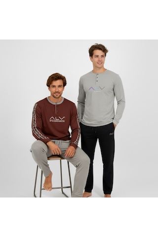 Bonbon Erkek Pamuklu Bohçalık Ve Çeyizlik 2 Adet 2'li Pijama Takımı Bb2228 Çok Renkli
