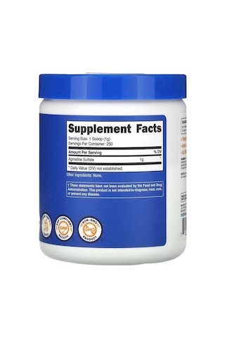 Nutricost, Agmatin Sülfat, 1 Gr. 250 Kapsül Servis