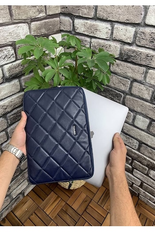 Guard Lacivert Large Capitone Clutch Çanta