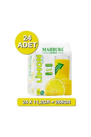 Mahbuba Limon Aromalı Soğuk Toz İçecek 24x11.2gr 11.2 G