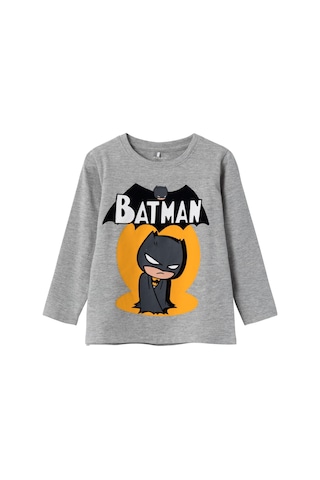 Name It Bisiklet Yaka Baskılı Gri-melanj Erkek Çocuk Sweatshirt 13221192 001 Gri Melanj