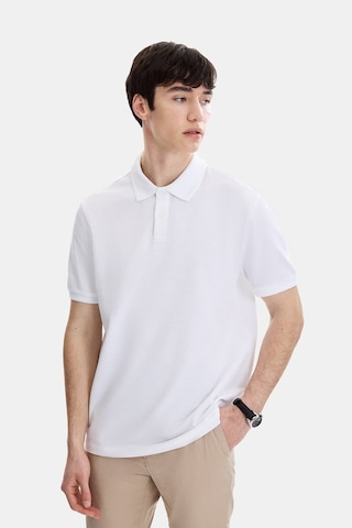Backandbond Beyaz Regular Fit Örme Polo Yaka Tişört