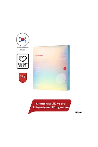Apothe Red Capsule Pro-collagen Lifting Mask 34g 4ad Kırmızı Kapsüllü Ve Pro-kolajen İçeren Lifting Maske