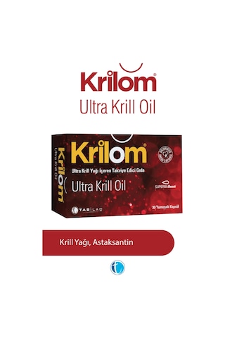 Krilom Ultra Krill Oil Takviye Edici Gıda 30 Yumuşak Kapsül