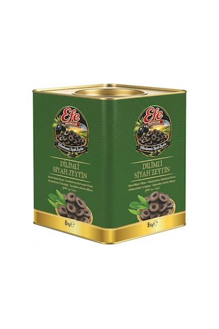 Dilimli Siyah Zeytin 8 Kg Pizza, Poğaça Ve Pastane Ürünleri İçin Hazır Dilim Siyah Zeytin