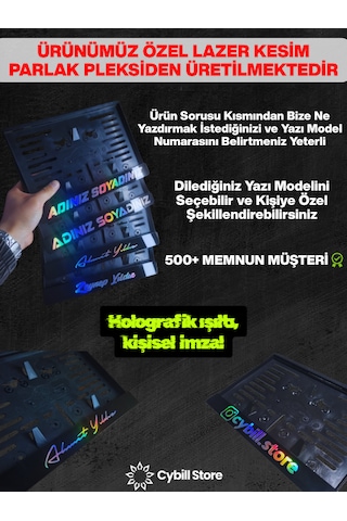 Kişiye Özel Motor Pleksi Plaka Hologram Yazı İstediğinizi Yazdırın