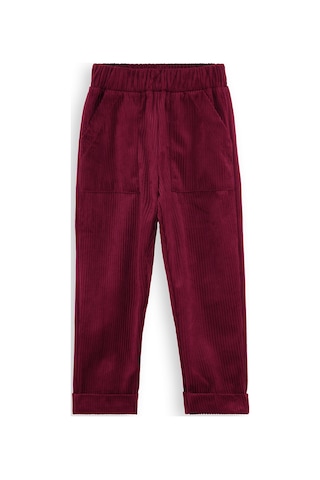 Erkek Çocuk Kadife Bordo Beli Lastikli Pantolon 3-10 Yaş