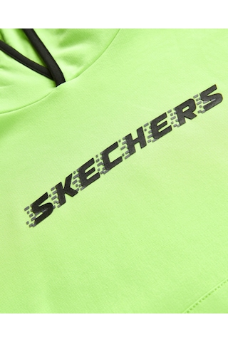 Skechers Lightweight Fleece Two Yarn B Sleeveless Hoodie Sweatshirt Büyük Erkek Çocuk Neon Yeşil Sweatshirt Sk241119-302