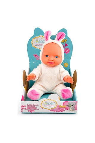 Toyx Sevimli Tavşan Kostümlü Oyuncak Bebek Yumuşak Peluş Tasarım, 3+ Yaş