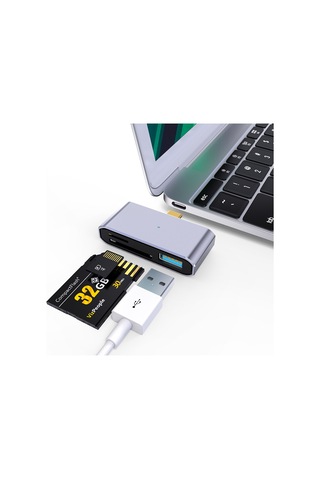 Altın Kaplama Tc - Usb + Sd/tf Adaptörü