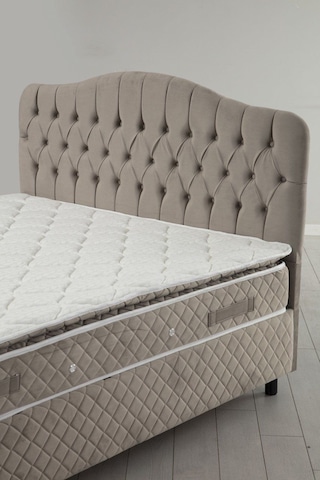 160x200 Vassi Baza+başlık+yatak Bej