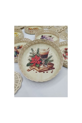 %100 Doğal El Yapımı 1. Sınıf Mdf Tabanlı Kup Bardak Ve Çiçek Temalı Dekoratif Rattan Sunum Tepsisi 30 Cm, 6 Cm, 2 Mm %100 Doğal El Yapımı 1. Sınıf Mdf Tabanlı Kup Bardak Ve Çiçek Temalı Dekoratif Rattan Sunum Tepsisi 30 Cm, 6 Cm, 2 Mm