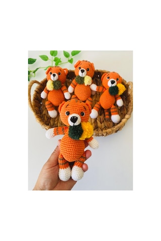 Adenya Sepeti Amigurumi Kaplan Oyuncak Turuncu